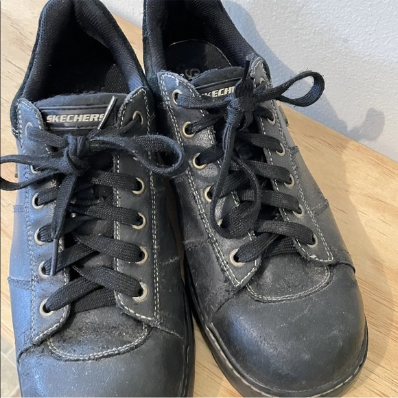 skechers 90s y2k grunge punk black shoes sneakers lace up size 11 chunky Goth - Picture 12 of 12